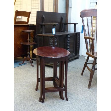 Edwardianische antike Beistelltische Mahagoni englisch ca 1890