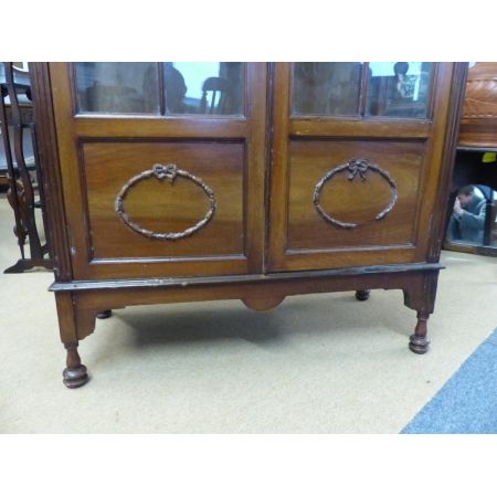 Edwardianische antike Mahagoni Vitrine ca 1890