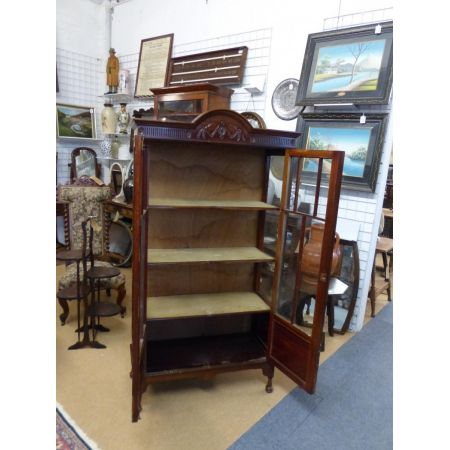 Edwardianische antike Mahagoni Vitrine ca 1890
