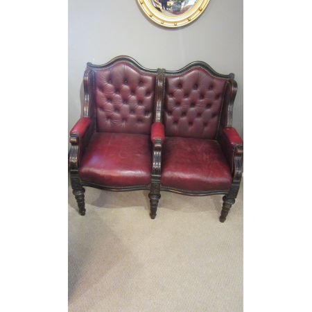 Antikes viktorianisches Leder Sofa englisch ca 1860