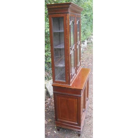 Edwardianischer antiker Mahagoni Bücherschrank englisch ca 1900