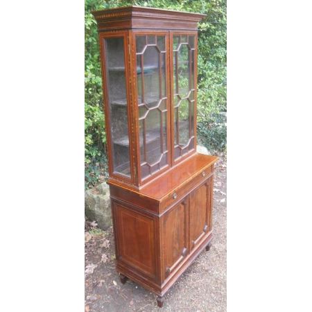 Edwardianischer antiker Mahagoni Bücherschrank englisch ca 1900