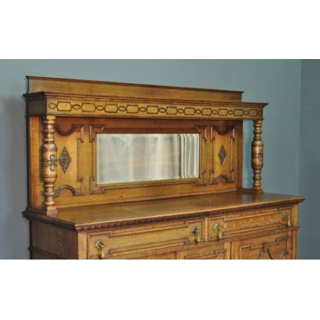 Viktorianisches antikes Eichen Sideboard britisch ca 1860
