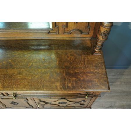 Viktorianisches antikes Eichen Sideboard britisch ca 1860