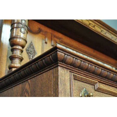 Viktorianisches antikes Eichen Sideboard britisch ca 1860