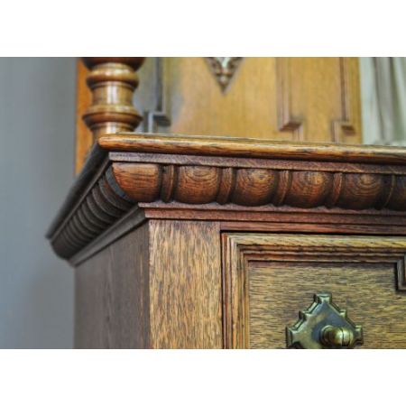 Viktorianisches antikes Eichen Sideboard britisch ca 1860