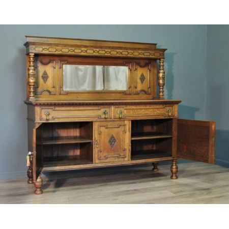 Viktorianisches antikes Eichen Sideboard britisch ca 1860