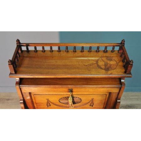 Edwardianischer antiker Arts & Crafts Sekretär Nussbaum britisch ca 1900