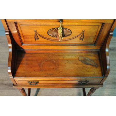 Edwardianischer antiker Arts & Crafts Sekretär Nussbaum britisch ca 1900