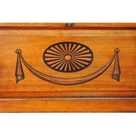 Edwardianischer antiker Arts & Crafts Sekretär Nussbaum britisch ca 1900