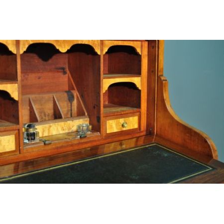 Edwardianischer antiker Arts & Crafts Sekretär Nussbaum britisch ca 1900