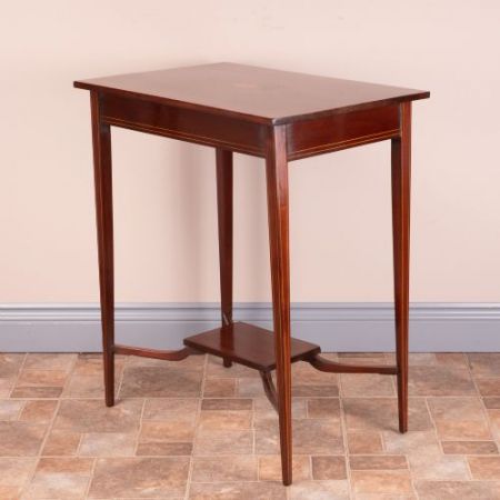 Antiker britischer Mahagoni Beistelltisch ca 1890