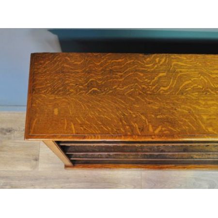 Antiker viktorianischer Eichen Bücherschrank ca 1860