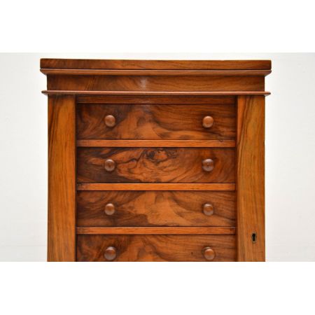 Antike viktorianische Nussbaum Kommode Wellington ca 1860