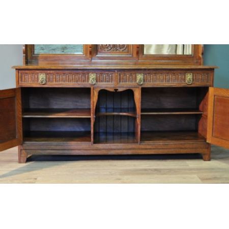 Viktorianisches antikes Eichen Sideboard britisch ca 1860