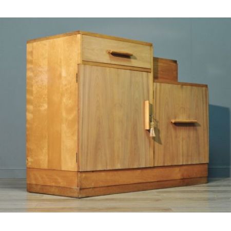 Antikes Art Deco Sideboard Nussbaum britisch ca 1930