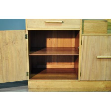 Antikes Art Deco Sideboard Nussbaum britisch ca 1930