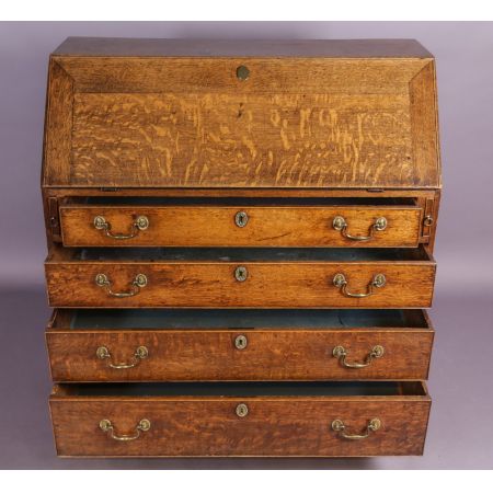 Georgianischer antiker Eichen Sekretär britisch ca 1760