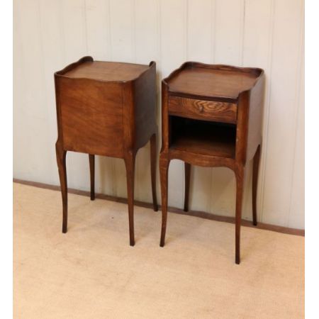 Antike französische Nachtschränke Eiche ca 1910