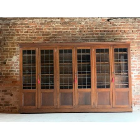 Antiker Arts & Crafts Bücherschrank Eiche britisch ca 1920