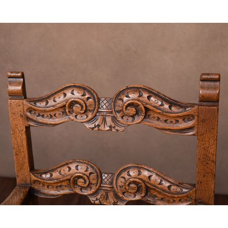 Edwardianischer antiker Eichen Esstisch Stühle englisch ca 1890