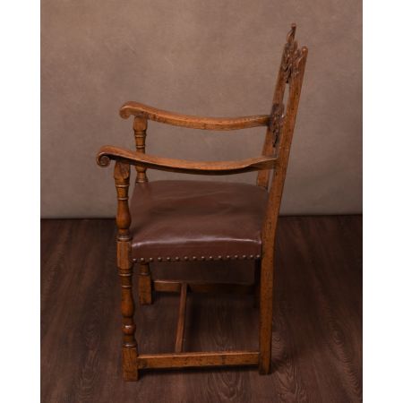 Edwardianischer antiker Eichen Esstisch Stühle englisch ca 1890