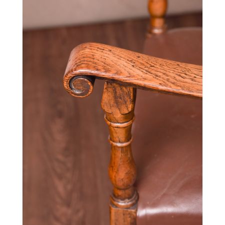 Edwardianischer antiker Eichen Esstisch Stühle englisch ca 1890