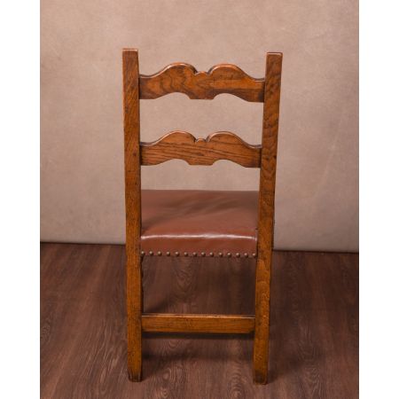 Edwardianischer antiker Eichen Esstisch Stühle englisch ca 1890