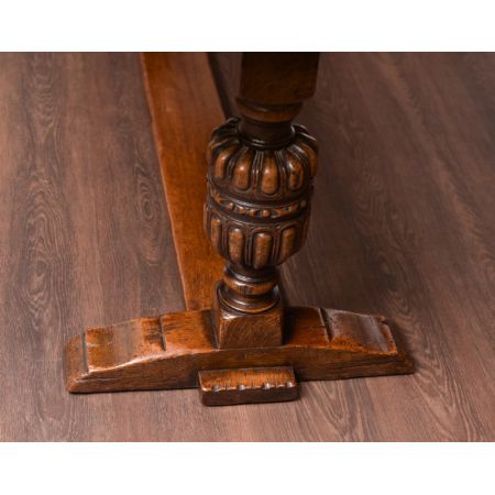 Edwardianischer antiker Eichen Esstisch Stühle englisch ca 1890