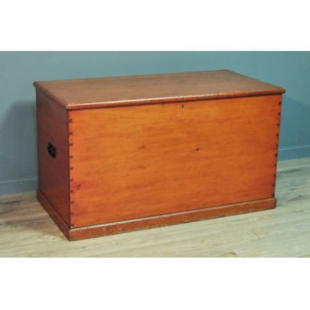 Viktorianische antike Kiefern Truhe britisch ca 1860