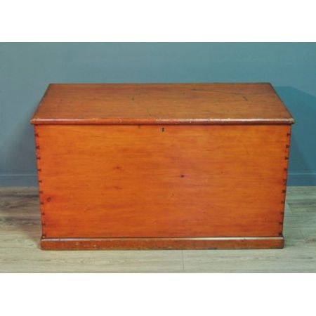 Viktorianische antike Kiefern Truhe britisch ca 1860