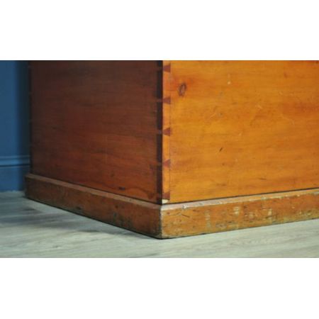 Viktorianische antike Kiefern Truhe britisch ca 1860