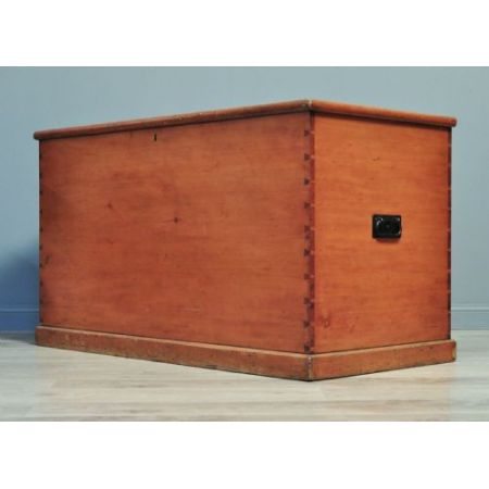 Viktorianische antike Kiefern Truhe britisch ca 1860