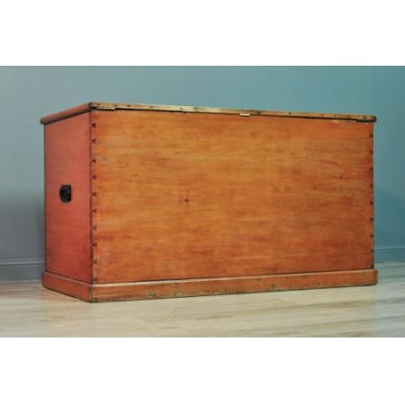 Viktorianische antike Kiefern Truhe britisch ca 1860