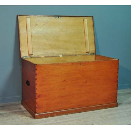 Viktorianische antike Kiefern Truhe britisch ca 1860