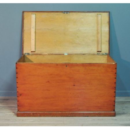 Viktorianische antike Kiefern Truhe britisch ca 1860