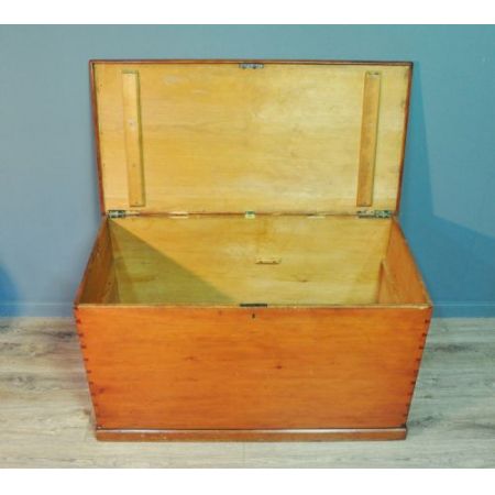 Viktorianische antike Kiefern Truhe britisch ca 1860