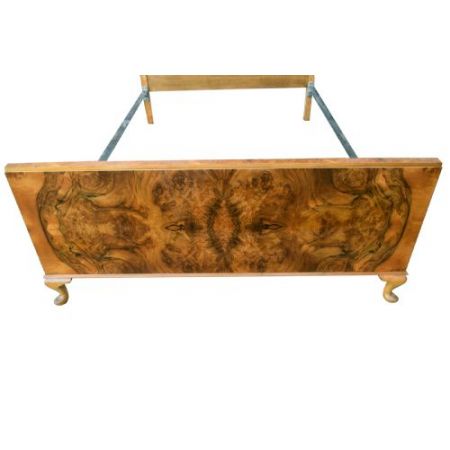 Art Deco Doppelbett Nussbaum antik englisch ca 1930