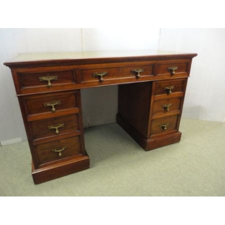Antiker britischer Mahagoni Schreibtisch ca 1900