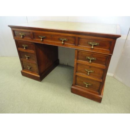 Antiker britischer Mahagoni Schreibtisch ca 1900