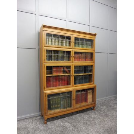 Antikes britisches Eichen Bücherregal ca 1920