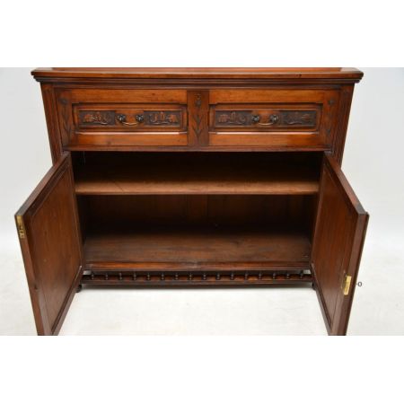 Antiker Arts & Crafts Bureau Bookcase Nussbaum Aufsatzsekretär englisch ca 1880