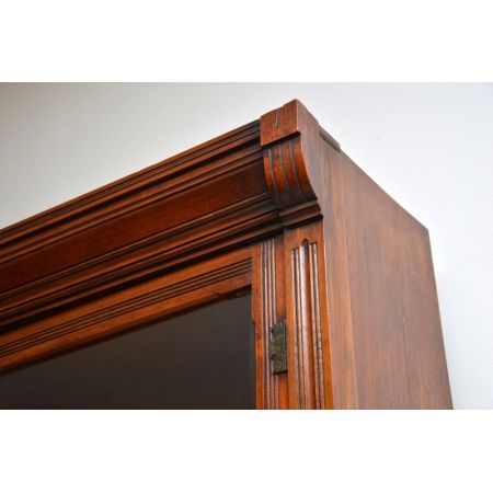 Antiker Arts & Crafts Bureau Bookcase Nussbaum Aufsatzsekretär englisch ca 1880