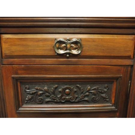 Viktorianischer antiker Nussbaum Bücherschrank englisch ca 1890