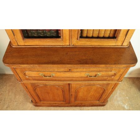 Viktorianisches antikes Eichen Bureau Bookcase englisch ca 1860