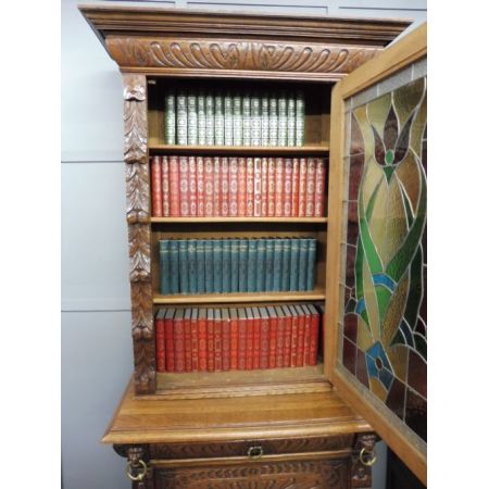 Viktorianische antike Eichen Bücherschränke britisch ca 1880