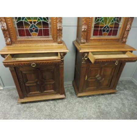 Viktorianische antike Eichen Bücherschränke britisch ca 1880