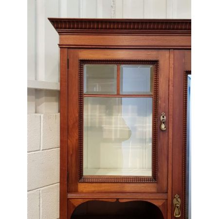 Edwardianischer antiker Nussbaum Kleiderschrank britisch ca 1900