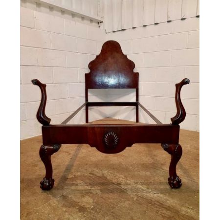 Antike britische Nussbaum Betten ca 1920