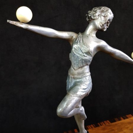 Antike britische Art Deco Figur Skulptur ca 1930